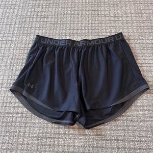 Under Armour Women's Dark Gray & Black Athletic Shorts